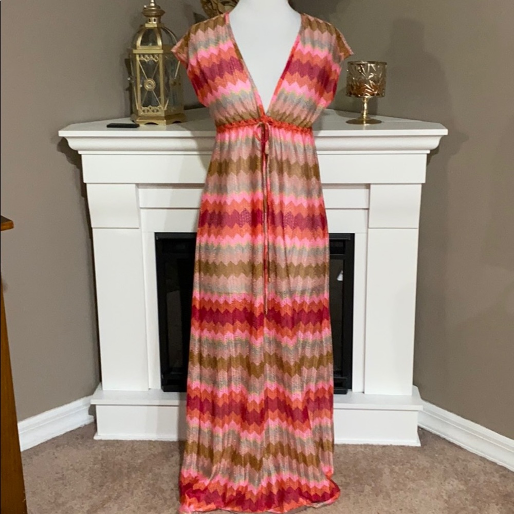 Elif for Jordan Taylor Chevron Maxi Dress Swim Cover Up
